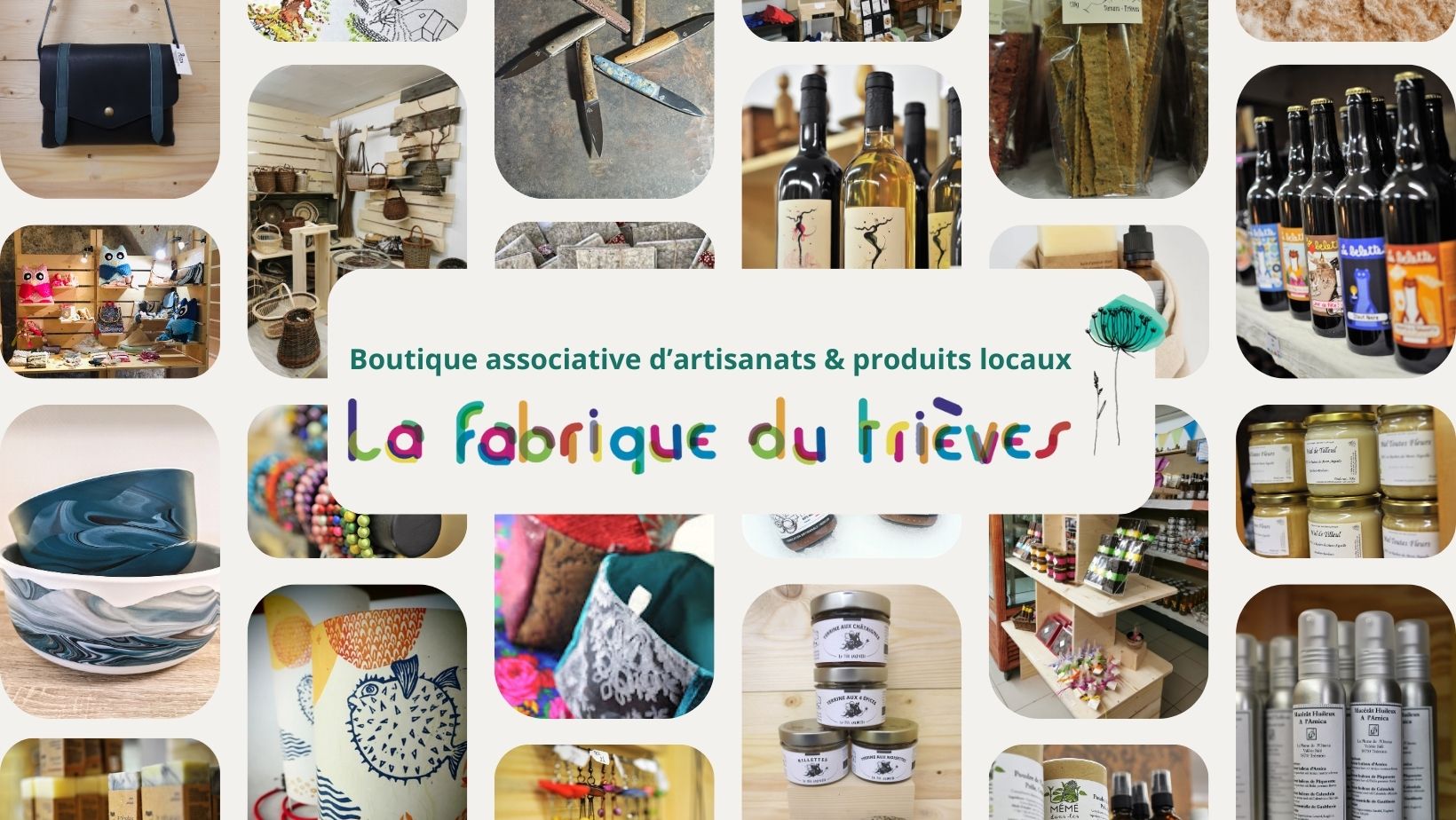 La Fabrique du Trièves est localisée à Mens et accueille les productions d'une dizaine d'artisanes et artisans. L'association est membre du groupement d'employeurs Huguette. Photo au crédit de la Fabrique du Trièves.